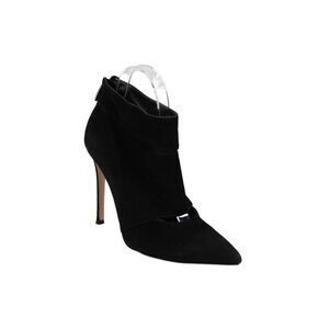 Gianvito Rossi Womens Suede Cut Out Pointed Toe Ankle Boots Black Size 37 7